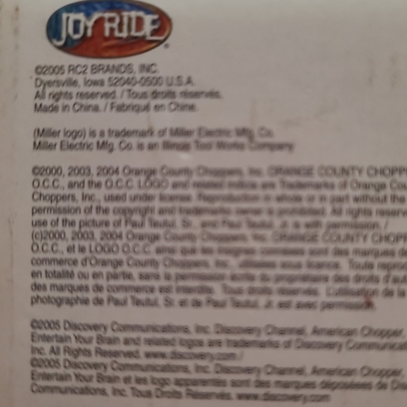 American Chopper Miller Welder Bike Diecast 2004 Motorcycle New in Box - Picture 6 of 6